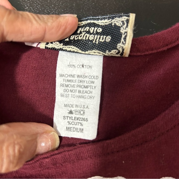 Vintage Floral Boutique Maxi Dress Jacqueline Studio Cotton Maroon White Aloha M - Picture 5 of 11